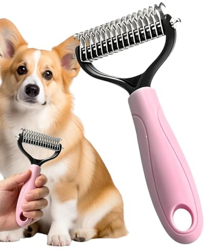 Rastrillo Subpelo Para Perros Herramienta Aseo Doble Cara Para La Muda De