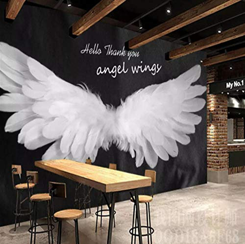 Papier Peint Mural 3D - Ailes D'Ange Intissé Papier Peint Poster Geant - Moderne Autocollant Mural - Décoration De Peinture Murale Pour Chambre Salon Cuisine Salle De Bain 250CMx175CM