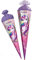 Schultüte - Einhorn - Regenbogen Unicorn - 35-100 cm - Größe wählbar - mit Holzspitze - 6 eckig - incl. Name - Tüllabschluß - Zuckertüte - Roth - Mädchen - ..