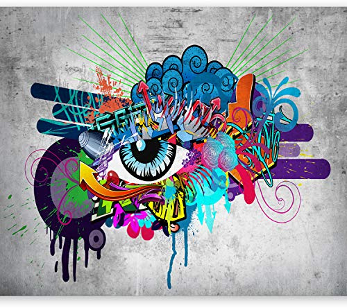 murando - Fototapete selbstklebend Graffiti, 392x280 cm, Schlafzimmer | Selbstklebend ohne Kleister, Full HD Druck, ideal fürs Wohn- oder Schlafzimmer, schnelle Montage, lichtbeständig, geruchsfrei