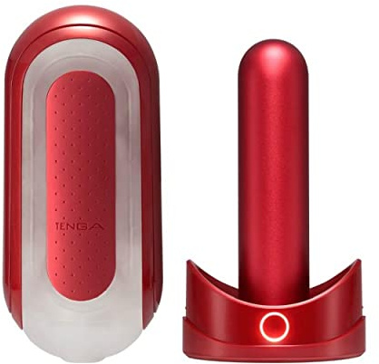 TENGA FLIP ZERO RED & FLIP WARMER Set - Masturbator für Männer, ohne Vibration, rot, mit Wärmer