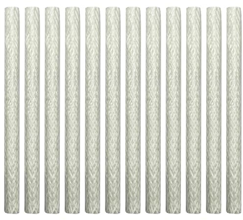 Seraphic 6 inch Fiberglass Replacment Wicks for Outside Glass Torches - Citronella Oil Lamp Burner 16oz Table Top Torch for Patio, Garden, Deck, and Outdoor Parties, Set of 12