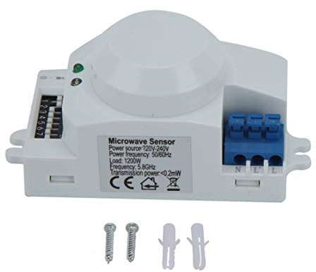Microwave Sensor Switches, 5.8 GHz Microwave Motion Detector Light Switch With 360 Dgree Sensor For Basement Laundry Room Garage Bathroom Aisle Stairs (220V-240V SK-600)