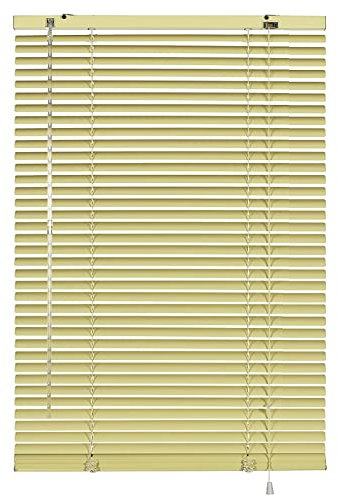 FENGSHOUU Gelbe Aluminium Jalousie,Metall Lamellen-Rollo,Aluminium Jalousette,Heimbüro Küche Badezimmer Wasserdichter Sichtschutz Sonnenschutz Fensterjalousie,Anpassbar (W90xH240cm(36x95in))