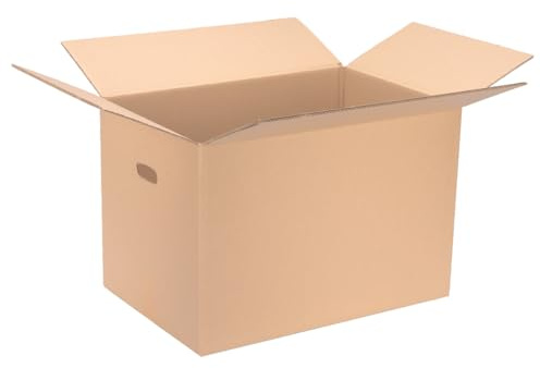 verpacking Stabiler DHL Karton Paket Faltkarton mit Grifflöcher Außenmaß 600x400x400 mm, Innenmaß 585 x 385 x 380 mm, TOP Qualität