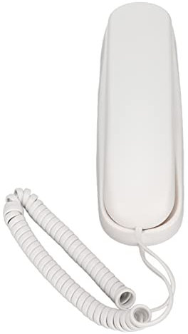 Mini väggmonterad telefon, fast telefon med trådbunden till bord/fast telefon, mini stationär telefon, drivs av telefonlinjen