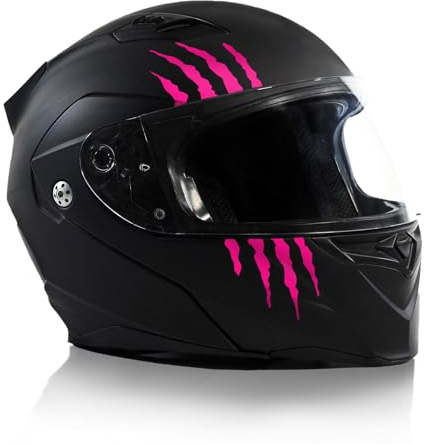 Finest Folia Kratzer Helm Aufkleber 2er Set 7,5x7,5cm Monster Sticker Kralle Deko für Motorrad Helm Auto Motorradhelm Kratzspuren selbstklebend wasserfest K173