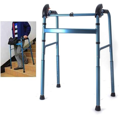 Joyfitness Gehhilfe zum Treppensteigen, Standard-Gehhilfe, zusammenklappbar, leicht, Gehhilfe aus Aluminiumlegierung, Hilfsgehhilfe für die Rehabilitation, Gehhilfe für Senioren