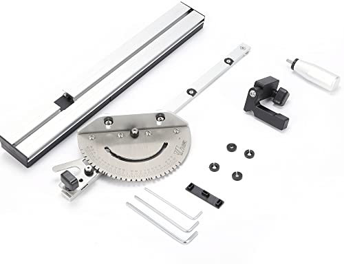 Gehrungslehre, Universelle TischsäGen-Gehrungslehre mit Einstellbarer Klappanschlag, Edelstahl HochpräZise TischsäGen-Gehrungslehre für Tischsäge, Sägezubehör