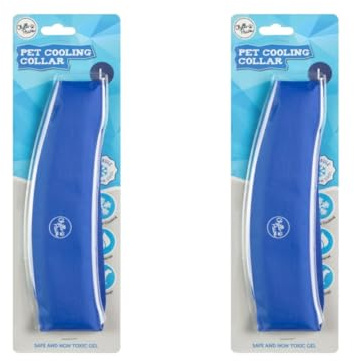 Chili Paws Pet Cooling Collar - Large - A Great Way To Beat The Heat And Keep Your Pet Refreshed And Chilled With Immediate Cooling - Pack of 2