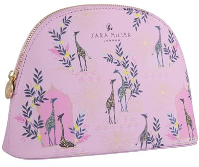 Sara Miller Savannah | Mittelgroße Kosmetiktasche rosa | Personalisierte Schmink- oder Turnbeutel | Reisegröße & veganfreundlich | Schönheitsgeschenk für Frauen | Strumpffüller