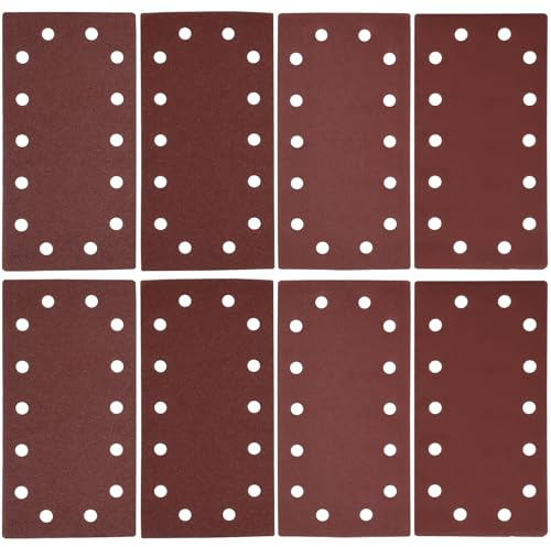 SG Store 40Pcs Sanding Sheets Set 115 x 230 mm Sander Pads Hook and Loop 1/2 Sanding Sheets for Orbital Sanders, Mixed Grit 60/80/120/240