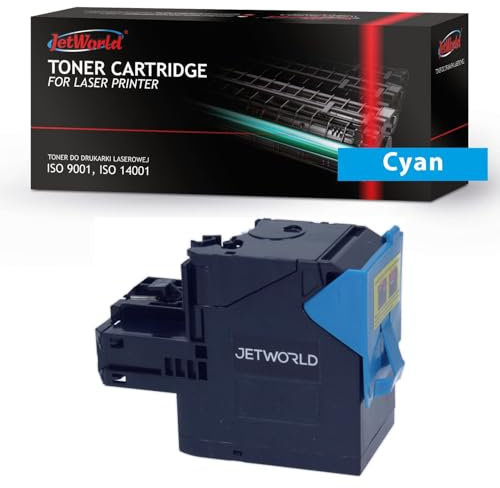 JetWorld Toner Kompatibel Lexmark 702HC 70C2HC0 Cyan für CS310dn, CS310n, CS410dn, CS410dtn, CS410n, CS510de, CS510dte 3000 Seiten je Tonerkartusche, Hochwertiger Druck