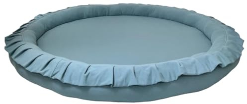 Monio for Kids - Schmutziges Minze Premium Babynest Babyspielmatte Kokon Abnehmbarer Baumwollbezug Hochwertiger Schaumstoff Weiche Babymatte für Neugeborene Spielmatte für Babyschlaf Sicheres Babynest
