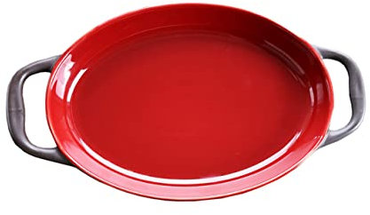 Cabilock Bandeja De Cerámica Tabla De Quesos De Mármol Fuente Para Hornear Aperitivo Cuenco De Cerámica Ensaladera Decorativa Fuente Para Hornear Con Asas Cuenco Para Hornear Queso
