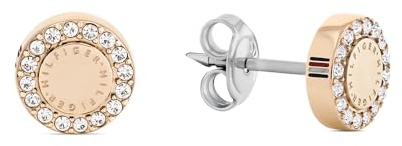 Tommy Hilfiger Jewelry Steckerohrringe für Damen aus Edelstahl verziert mit Kristallen - Erhältlich aus Gold, Rotgold oder Silber