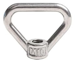 Dreieck Ring Form Hebeöse Mutter, Dreieck-Ringmutter M3-M24 304 Edelstahl Kreis/Dreieck-Augenmutter Marine-Hebeösenmutter Ringmuttern Schlaufenloch for Heben von Kabelseilen(Triangle,M8 (1Pcs))