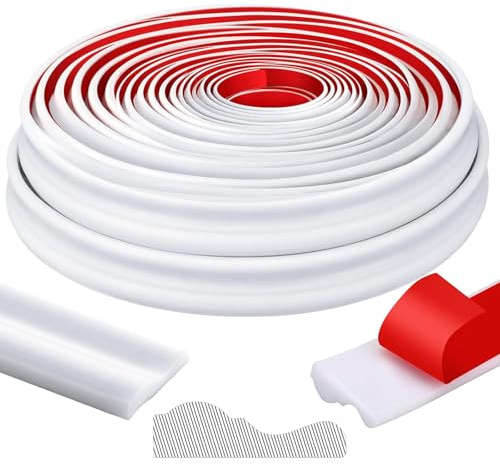 Innconee Rail de chaise à décoller et à coller - 6 m - Panneau mural flexible - Moulure autocollante pour décoration de la maison - Protection murale - Bordure d'armoire - Cadre miroir