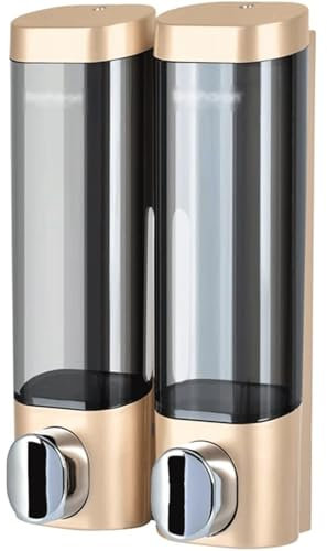 YJYJY Dispenser di Sapone a Parete, Dispenser di Sapone Liquido per Doccia in plastica Trasparente per Bagno, flacone erogatore a Pressione