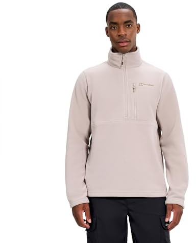 Berghaus Prism Polartec - Giacca in pile con mezza zip, da uomo, taglia XL, colore: grigio talpa
