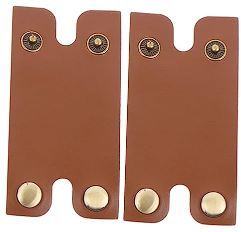 Gatuida 2pcs Razor Head Protector Sleeve Leather Protective Cover for Manual Safety Razor Blades Sturdy Storage Case for Classic Shaving Kits