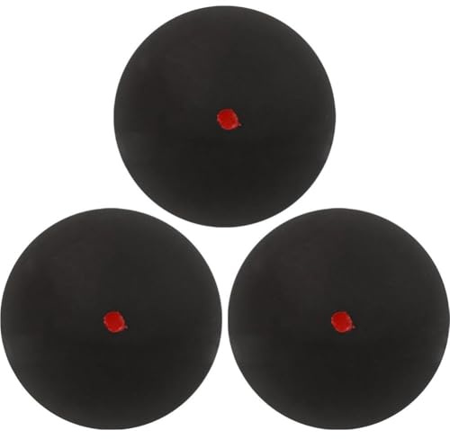 Ymxygz 3pcs Squash Balls, Professional Rubber Squash Ball for Squash Racket Single Red Blue Yellow Dot Fast Speed Ball for Beginner