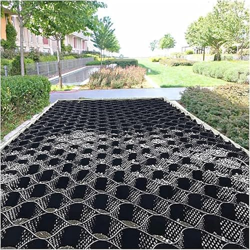 True Grid - Stabilizzatore per ghiaia a nido d'ape, per giardini e aree parcheggio, rete di controllo dell'erosione, per terreni di pietra, fango, sabbia, erba, soluzione per terreno esterno (9 m)