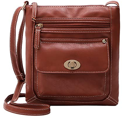 Plain Colour, Large Capacity, Adjustable Shoulder Strap, Turnbuckle, Versatile Shoulder Bag with One Shoulder Shoulder Bags 20 L (Brown, One Size)