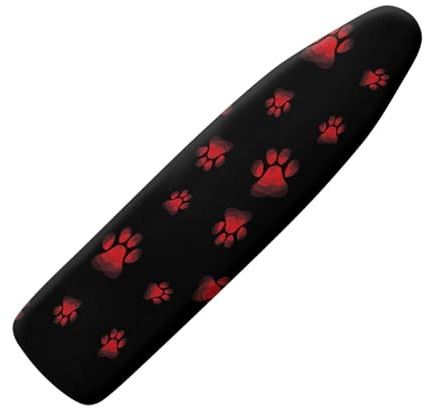 Copri Asse Da Stiro 110X33 Stampa Zampa Rossa Copriasse Da Stiro Elastico,Copertura Asse,Tessuto Fibra Di Poliestere