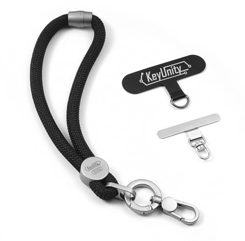 KeyUnity KH00 Lanière pour Téléphone, Sangle Telephone Portable, Dragonne Réglable Amovible, Associé à un étui pour Téléphone Portable, Pratique pour les Déplacements et les Sorties Quotidiens