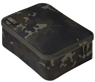 Korda Compac 200 Angeltasche | Dark Kamo – Extra große 600D Dark Kamo Angelausrüstungsaufbewahrung, halbstarr, wasserabweisend, Doppelreißverschluss, vielseitiger Organizer für Spods, Rigs und
