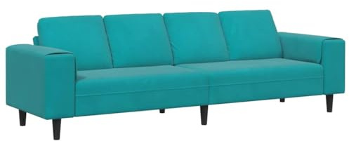 XHNIFBN Wohnzimmer Couch Türkis 250x188x76 cm aus robustem Polyester mit 4-Sitzer Kapazität und wetterbeständiger Polsterung Modernes Design für Living Room Gästezimmer Büro