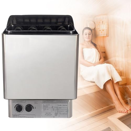 Oiyeknrd Poêle électrique pour Sauna Domestique, poêle à Vapeur sèche pour Bain de Vapeur, 3-9 KW, 220/380 V, poêle pour Sauna Sec, en Acier Inoxydable, pour la Maison/Sauna 4.5KW-220v