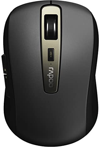 Rapoo MT350 kabellose Maus wireless Mouse 1600 DPI Sensor 12 Monate Batterielaufzeit ergonomisch für und Rechtshänder PC & Mac - schwarz