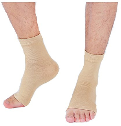 2 Paar Sprunggelenkbandage, Knöchelbandage, Fußbandage für Herren und Damen, Plantar Fasciitis Socken, Kompressionssocken für Sport, Fussball, Fitness