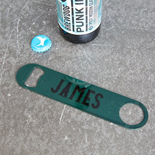 Personalised Double Sided Bar Blade Beer Bottle Opener - Perfect Birthday, Father's Day, Christmas Stocking Filler, Secret Santa or Wedding Usher Gift (Vintage Brew Art Deco)