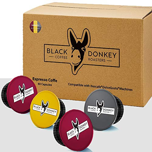 Black Donkey Coffee Roasters - 60 Pods Compatible with Dolce Gusto®* machines (VARIETY PACK, 60 Capsules, 60 Servings)
