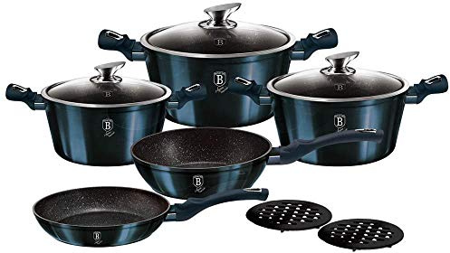 Berlinger Haus Metallic Line Aquamarine Edition 10 ustensiles de cuisine BH/1884 Aquamarine en acier inoxydable 18/8