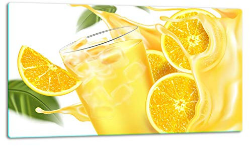 TMK ArtDeko – Schneidebrett Glas – Glasschneidebrett für die Küche 52x30 cm – Robust, Hygienisch & Rutschfest – Glas Schneidebrett – Zusätzliche Arbeitsfläche – Vielseitige Nutzung