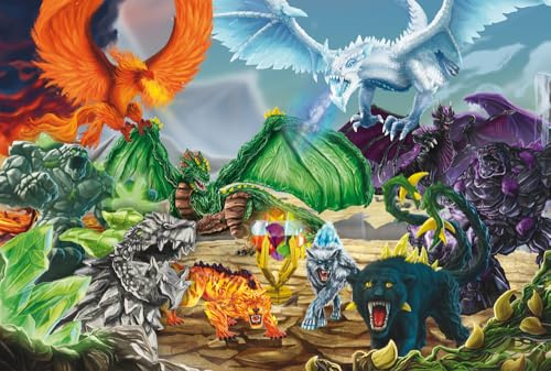 Schmidt Spiele 56565 Eldrador, Kampf um den Superkristall, 100 Teile Kinderpuzzle, mit Einer Orginal Schleich Figur