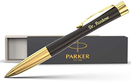 Geschenkfreude Parker Kugelschreiber mit Gravur personalisiert - Urban - Geschenk - edle Stifte mit Namen - hochwertiger Kugelschreiber blauschreibend - Geschenke für Männer und Frauen