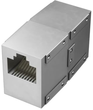 Hama CAT6 nätverkskablar adapter nätverkskabelanslutning, kontakt (till RJ45-kabel, Gigabit Ethernet-dataöverföring upp till 1 Gbit/s) Silver