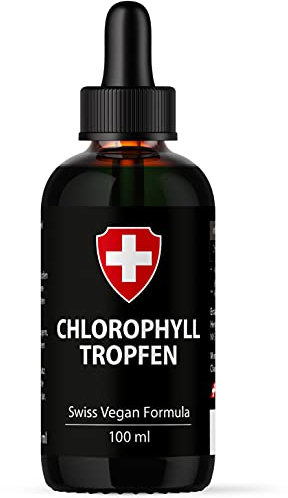 Chlorophyll flüssig aus Alfalfa, 100ml flüssiges Chlorophyll mit 200mg Liquid Chlorophyll je Tagesdosis, Chlorophyll Tropfen sind eine Alternative zu Chlorophyll Tabletten