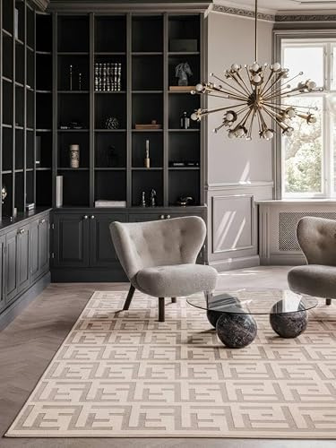RugVista Dakari Teppich, 240 x 340 cm, Beige | Rechteckig, Niedriger Stapel, Nur chemische Reinigung, Oeko-Tex 100