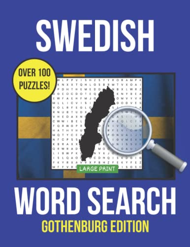 Swedish Word Search Gothenburg Edition Large Print: Help learn the language of Sweden with this Puzzle Book