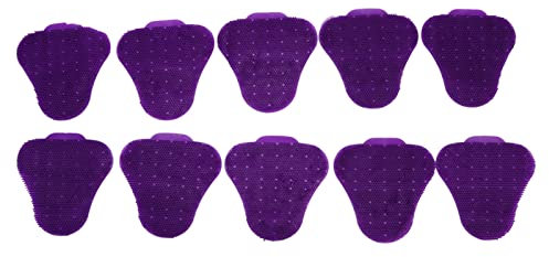 Natudeco 10pcs écrans d'urinoir désodorisant écran d'urinoir en Silicone gâteaux sans éclaboussures écran d'urinoir Triangle Anti-éclaboussures désodorisant désodorisant pour Toilettes(Violet)