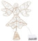 DOITOOL Decoración Superior del Árbol de Navidad - Topper LED Ángel de Oro para Árbol de Natividad