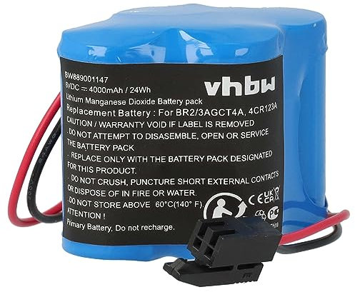 vhbw Batterie kompatibel mit Allen Bradley 1747-L553 SLC 5/05 Central Processor Unit 64Kb Mem PLC Programmable Logic Controller (4000mAh, 6V, Li-MnO2)