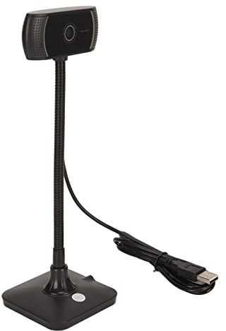 1080p Webbkamera, PC-webbkamera med Mikrofon, 360 Graders Rotation, Bärbar Dator Full HD-kamera Videowebbkamera för Inspelning, Samtal, Konferenser, Spel