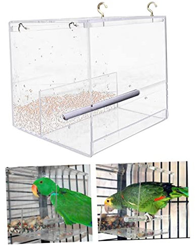 POPETPOP Vogelfutterstation Mit Transparentem Fenster Große Vogelfutterschale Wildvogelfutterspender Mit Saugnapf Vogelfutterspender Für Verschiedene Futtersorten